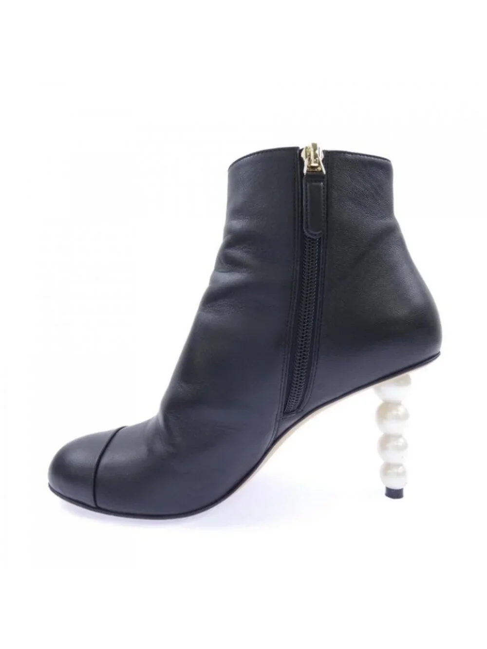 Chanel Boots Lambskin Black - Picture 2 of 6